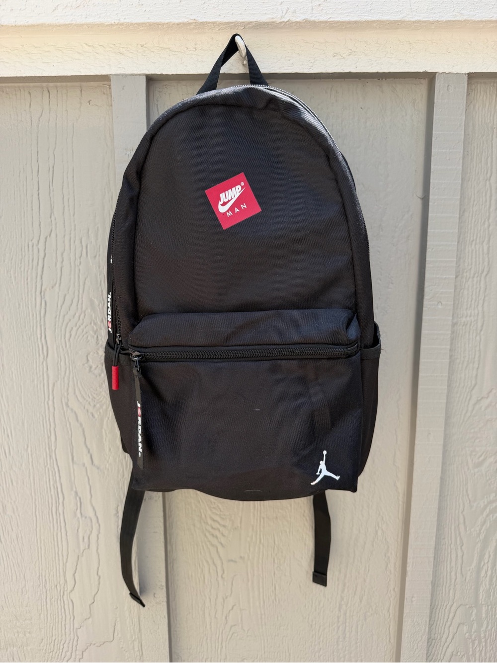 Jordan Jumpman Classics Large Black Backpack with Red Logo